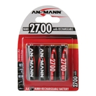 Ansmann Mignon AA Size - 4 x 2700mAh - Global Line NiMH Rechargeable Batteries
