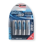 Ansmann Mignon AA Size - 4 x 2850mAh - Digital NiMH Rechargeable Batteries