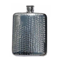Bisley 6oz Hip Flask - Hammered Finish