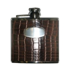 Bisley 6oz Brown Croc Hip Flask