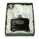 Bisley 4oz Hip Flask - Crocodile Finish with Presentaion Box and Funnel