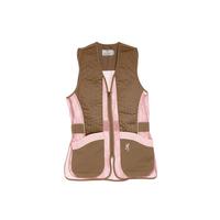 Browning Ladies Skeet Vest - Ambidextrous - Pink/Brown