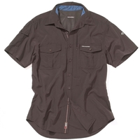 Craghoppers Mens NosiLife Short-Sleeve Shirt - Dark Bark