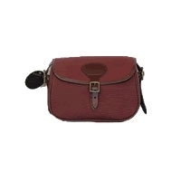 Deben Canvas Cartridge Bag with Leather Trim - Brown