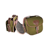 Deben Canvas with Leather Trim Fast Loader Cartridge Bag - Loden Green