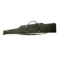 Deben Leather Trimmed Rifle with Scope Case - Black