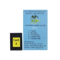 Game Magnet Sound Card 4 (Fallow, Muntjack, Young Roe, Female Roe, Female Deer) for Universal Game Caller