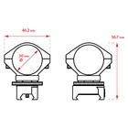 Hawke 1 Pce 30mm Droop Compensating Mount - Weaver