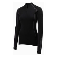 Helly Hansen HH Warm Womens Freeze Prowool 1/2 Zip Turtle - Black (990)