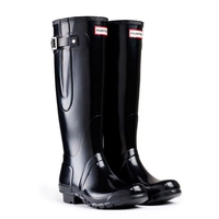 Hunter Original Adjustable Gloss Wellington Boots - Gloss Black