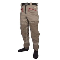 Snowbee Prestige Breathable Stockingfoot & Zip Front Waist Waders - Taupe