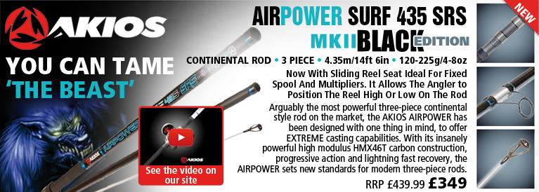 Akios AirPower RXP SRS 435 MKII Black Edition Continental Rod - 4.35m - 120-225g