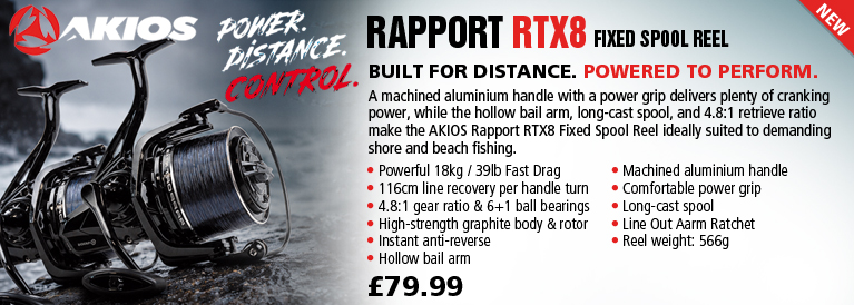 Akios Rapport RTX8 Fixed Spool Reel