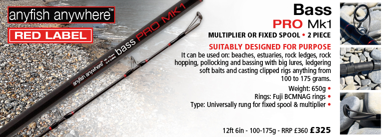 Anyfish Anywhere Bass Pro Mk1 Rod - 12ft 6in - 100-175g