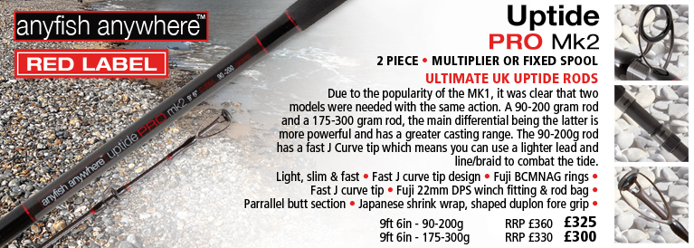 Anyfish Anywhere 2 Piece Uptide Pro Mk 2 Rod - 9ft 6in