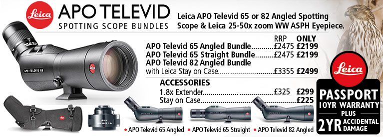 Leica APO Televid 65 and 82 Angled Spotting Scopes Bundle Offers