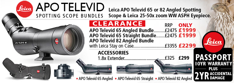 Leica APO Televid 65 and 82 Angled Spotting Scopes Bundle Offers