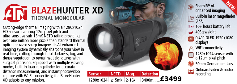 ATN BlazeHunterXD Elite (2-16x) Thermal (1280x1024) Monocular w/LRF