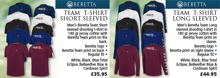 Beretta Team Short Sleeved and Long Sleeved T-Shirts