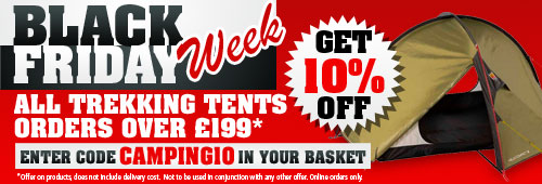 Black Friday Camping 10 Percent off Offer