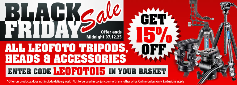 Black Friday 15 OFF All Leofoto Tripods, Heads and Accessories