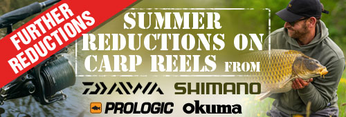 Summer Carp Reels Further Reductions - Shimano, Daiwa, Okums and Prologic