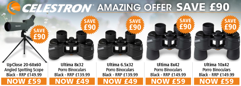 Celestron Amazing Offer on UpClose 20-60 Angled Spotting Scope and Ultima Binoculars