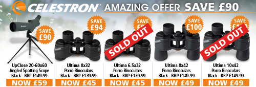 Celestron Amazing Offer on UpClose 20-60 Angled Spotting Scope and Ultima Binoculars