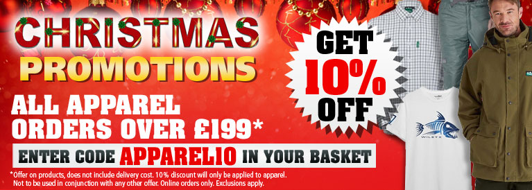 Christmas Promotions 10 Percent OFF All Apparel Offer