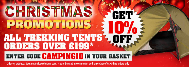 Christmas Promotions 10 Percent Off All Trekking Tents