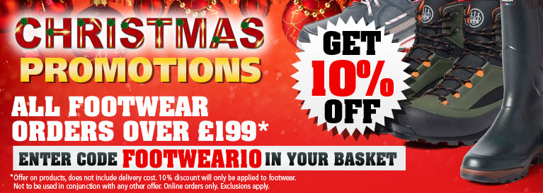 Christmas Promotions 10 Percent Off All Footwear