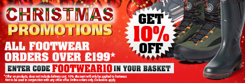 Christmas Promotions 10 Percent Off All Footwear