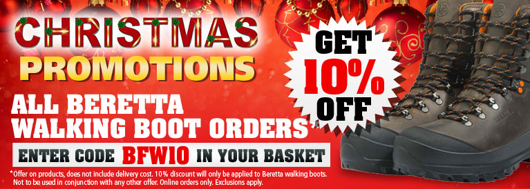 Christmas Promotions 10 Percent OFF All Beretta Walking Boots Offer