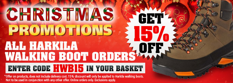Christmas Promotions 15 Percent OFF All Harkila Walking Boots Offer