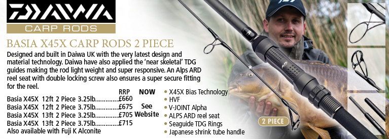 Daiwa Basia X45X Carp Rods