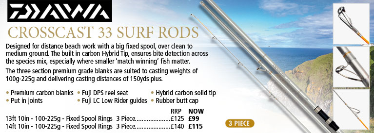 DAIWA CROSSCAST SURF RODS