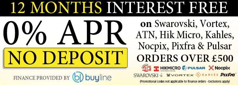 SWAROVSKI, Vortex ATN, Hik Micro, Kahles, Nocpix, Pixfra & Pulsar Zero APR, No Deposit Finance on All Orders Over &pound;500