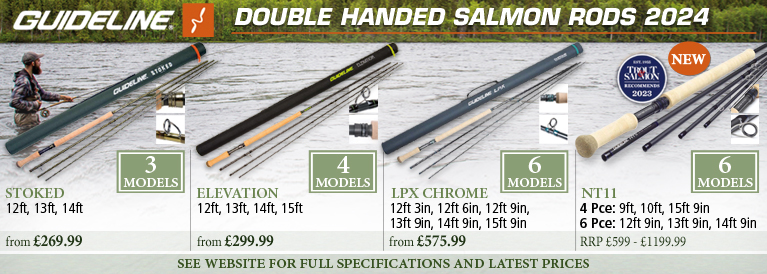 Guideline Double Handed Salmon Rods - Stoked, Elevation, LPX Chrome and NT8