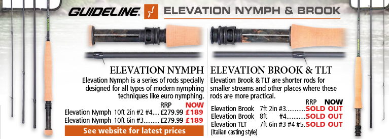 Guideline Elevation Nymph, Elevation Brook and Elevation TLT Fly Rods