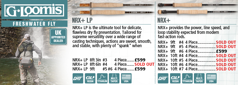 G.loomis Freshwater Fly Rods NRX+ LP and IMX-PRO