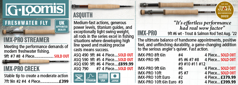 G.loomis Freshwater Fly Rods Asquith and NRX+