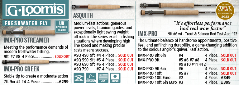 G.loomis Freshwater Fly Rods Asquith and NRX+