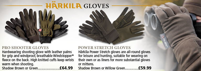 Harkila Pro Shooter and Power Stretch Gloves