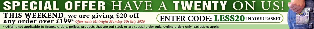 Have &pound;20 on us with every order over &pound;199