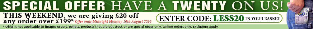 Have &pound;20 on us with every order over &pound;199