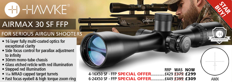 Hawke Airmax WA30 SF Riflescopes Special Offer