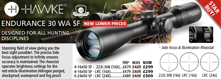 Hawke Endurance 30 WA SF Riflescopes
