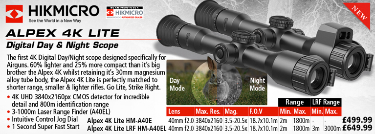 Hik Micro Alpex 4k Lite Day / Night Riflescope