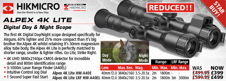 Hik Micro Alpex 4k Lite Day / Night Riflescope