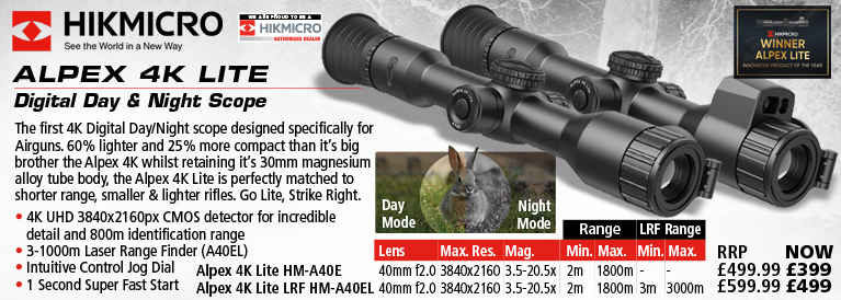 Hik Micro Alpex 4k Lite Day / Night Riflescope